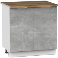 Шкаф-стол кухонный Интермебель Микс Топ ШСР 850-3-800 (бетон/дуб фигурный светлый) - 