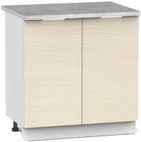 Шкаф-стол кухонный Интермебель Микс Топ ШСР 850-3-800 (вудлайн кремовый/мрамор лацио светлый) - 