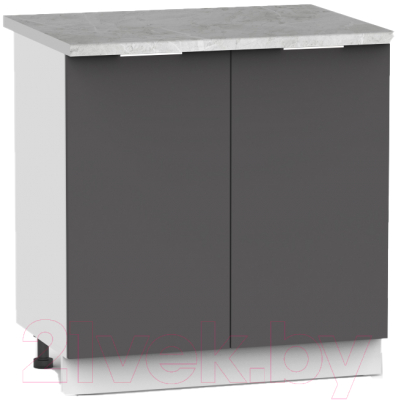 Шкаф под мойку Интермебель Микс Топ ШСРМ 850-4-800 (графит серый/венато)