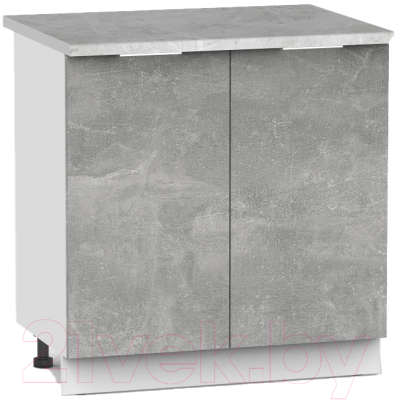 Шкаф под мойку Интермебель Микс Топ ШСРМ 850-4-800 (бетон/мрамор лацио светлый)