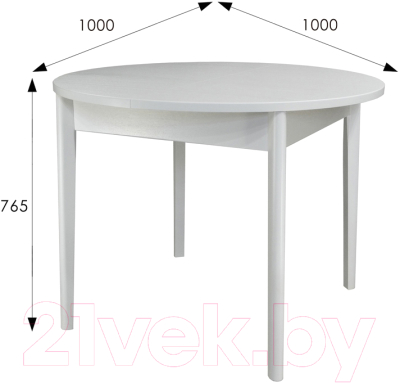 Обеденный стол Мебелик Мариус М 81 (белый)