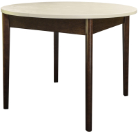 Обеденный стол Мебелик Мариус М 81 (слоновая кость/орех) - 