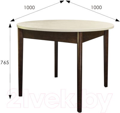 Обеденный стол Мебелик Мариус М 81 (слоновая кость/орех)
