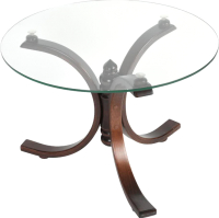 Журнальный столик Мебелик Лорд (темно-коричневый/прозрачный) - 