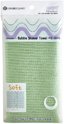 Мочалка для тела Sungbo Cleamy Clean&Beauty Bubble Shower Towel  (28x100)
