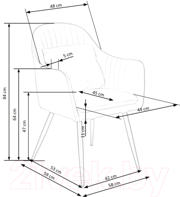 Стул Halmar K464 (темно-зеленый/черный)