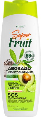 

Шампунь для волос, SuperFRUIT Гладкость и Блеск SOS-восстановление