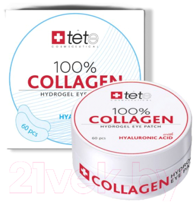 Патчи под глаза TETe Cosmeceutical Гидроколлагеновые с гиалуроновой кислотой