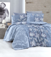 

Комплект постельного белья Karven, Ранфорс Евро / N023 Polca Indigo
