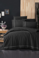 Комплект постельного белья Karven Deluxe Dark Ранфорс 1.5 / N028 Alisa Black - 