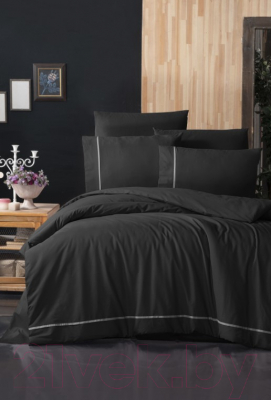 Комплект постельного белья Karven Deluxe Dark Ранфорс 1.5 / N028 Alisa Black
