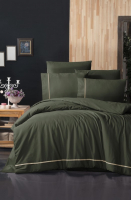 Комплект постельного белья Karven Deluxe Dark Ранфорс 1.5 / N028 Alisa Dark Green - 