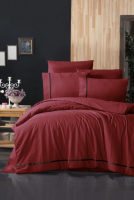 Комплект постельного белья Karven Deluxe Dark Ранфорс евро / N029 Alisa Red - 