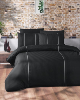 Комплект постельного белья Karven Deluxe Dark Ранфорс евро / N029 Elegant Black - 