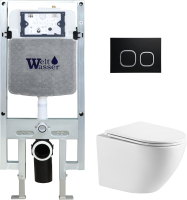 

Унитаз подвесной с инсталляцией WeltWasser, Amberg 497 ST+ Merzbach 004 GL-WT+ Amberg RD-BL