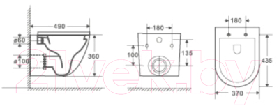 Унитаз подвесной с инсталляцией WeltWasser Amberg 497 ST+ Merzbach 004 MT-GR+ Amberg RD-BL