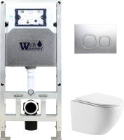 

Унитаз подвесной с инсталляцией WeltWasser, Amberg 506 ST+ Merzbach 004 GL-WT+ Amberg RD-MT CR