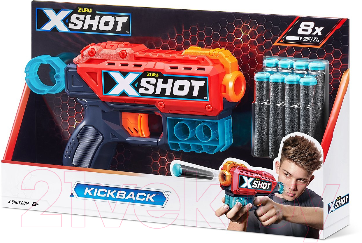 Бластер игрушечный Zuru X-Shot Ексель – Кикбек / 36184 — фото 8