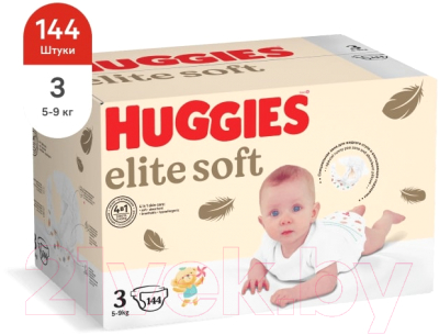 Подгузники детские Huggies Elite Soft Box 3 (144шт)