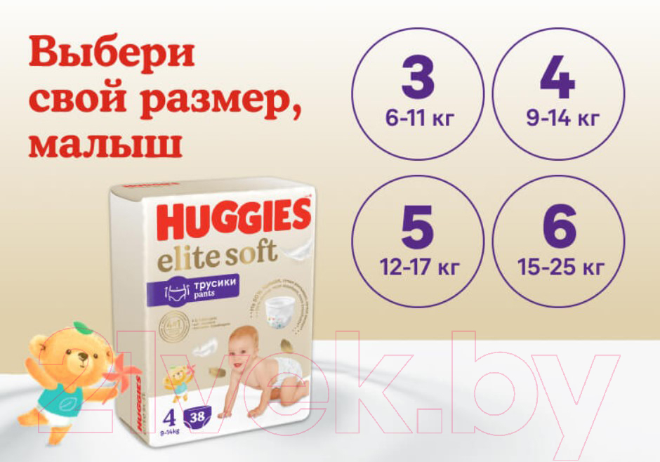 Подгузники детские Huggies Elite Soft Box 4