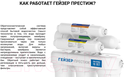 Система обратного осмоса Гейзер Престиж М