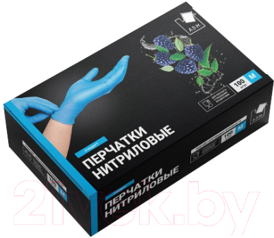 Изображение товара Перчатки одноразовые A.D.M Нитриловые SEMP002N (M, 100шт)