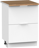 Шкаф-стол кухонный Интермебель Микс Топ ШСР 850-11-500 (белый премиум/дуб крафт золотой) - 