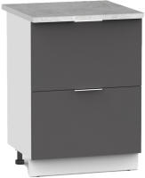 Шкаф-стол кухонный Интермебель Микс Топ ШСР 850-11-500 (графит серый/мрамор лацио светлый) - 