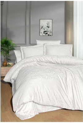 Комплект постельного белья Karven Бамбук Евро / N057 Bermetta White