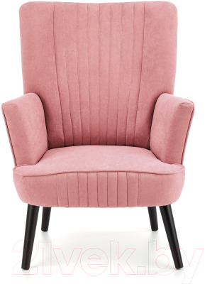 Кресло мягкое Halmar Delgado (розовый/черный)