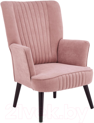Кресло мягкое Halmar Delgado (розовый/черный)