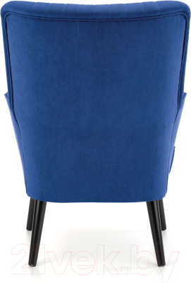 Кресло мягкое Halmar Delgado (темно-синий/черный)