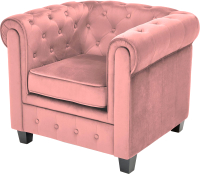 Кресло мягкое Halmar Eriksen (розовый/черный) - 