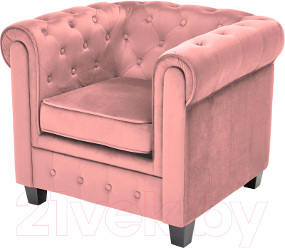 Кресло мягкое Halmar Eriksen (розовый/черный)