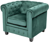 Кресло мягкое Halmar Eriksen (темно-зеленый/черный) - 