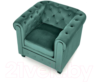 Кресло мягкое Halmar Eriksen (темно-зеленый/черный)