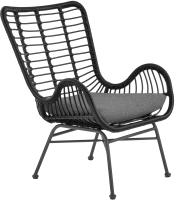 Кресло мягкое Halmar Ikaro 2 (черный/серый) - 