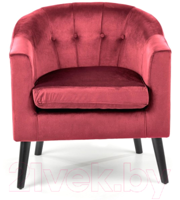 Кресло мягкое Halmar Marshal (бордовый/черный)