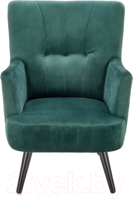 Кресло мягкое Halmar Pagoni (темно-зеленый/черный)