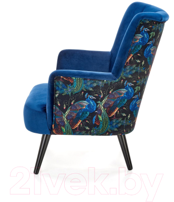 Кресло мягкое Halmar Pagoni (темно-синий/черный)