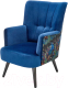 Кресло мягкое Halmar Pagoni (темно-синий/черный) - 
