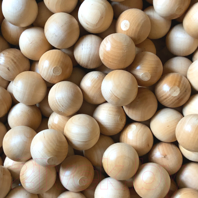 Изображение товара Набор заготовок для творчества Брестская Фабрика Сувениров Шар деревянный цельный / ball35_x6 (6шт)