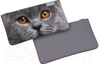 Пенал Erich Krause Light Grey Cat / 57202