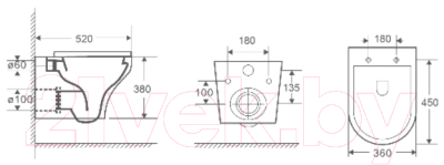 Унитаз подвесной с инсталляцией WeltWasser Amberg 350 ST + Odenbach 004 GL-WT + Amberg RD-WT