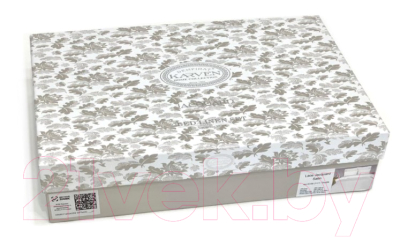 Комплект постельного белья Karven Жаккард/сатин с кружевами Евро / N166-J1-V1
