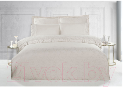 Комплект постельного белья Karven Жаккард/сатин с кружевами Евро / N166-J1-V2