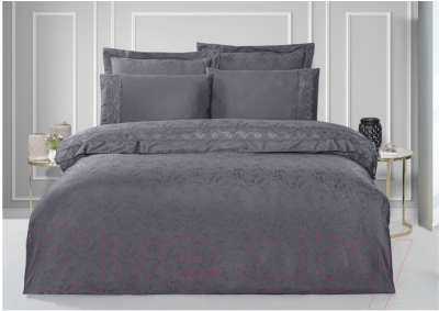 Комплект постельного белья Karven Жаккард/сатин с кружевами Евро / N166-J1-V3