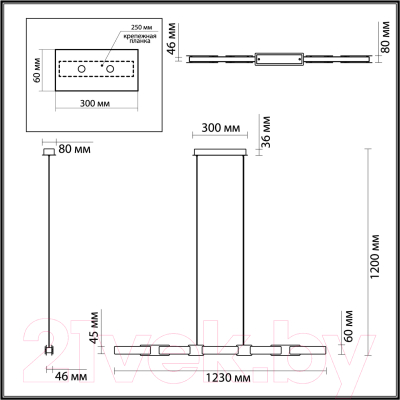 Потолочный светильник Odeon Light Fierro 4991/40L