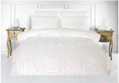 Комплект постельного белья Karven Жаккард/сатин с кружевами Евро / N166-J3-V1