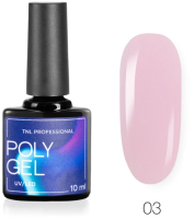 Моделирующий гель для ногтей TNL Poly Gel №03 розовый кварц (10мл) - 